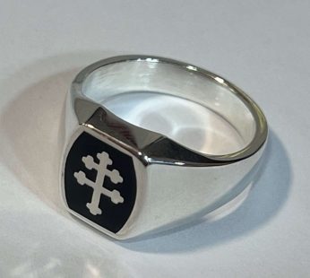 Chevalière argent croix de Lorraine